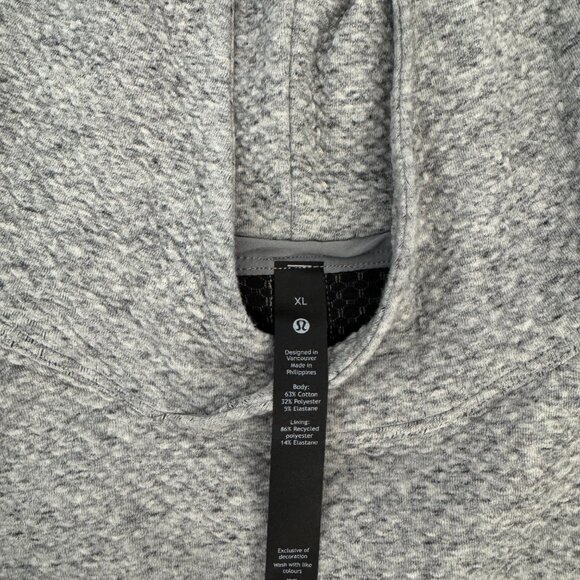 Lululemon Men's XL Hoodie Heathered Medium Grey/Black - Picture 2 of 2